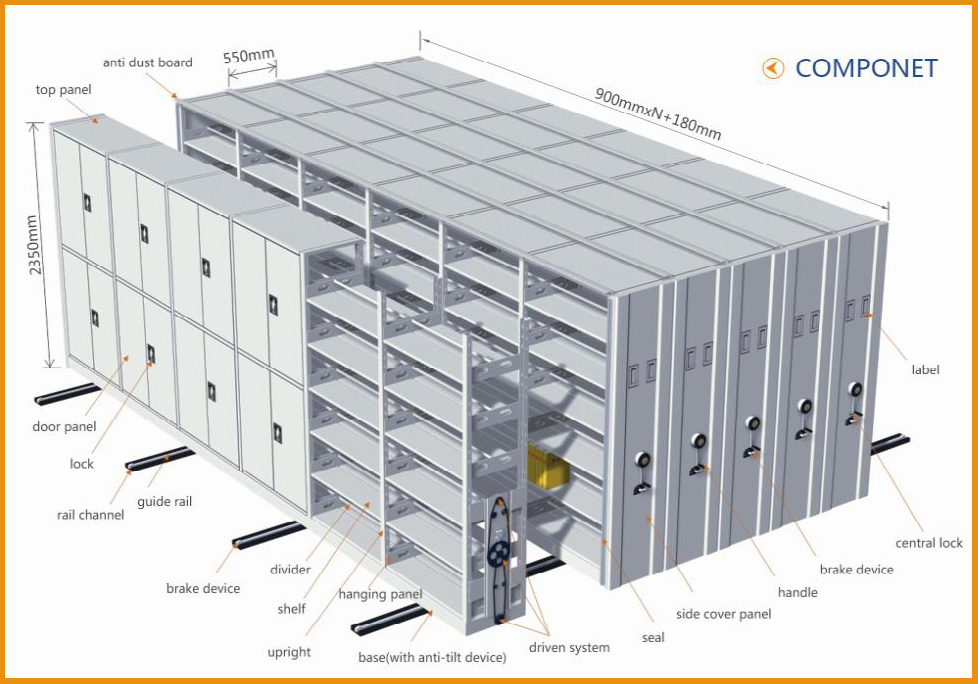 Mobile-archive-rack